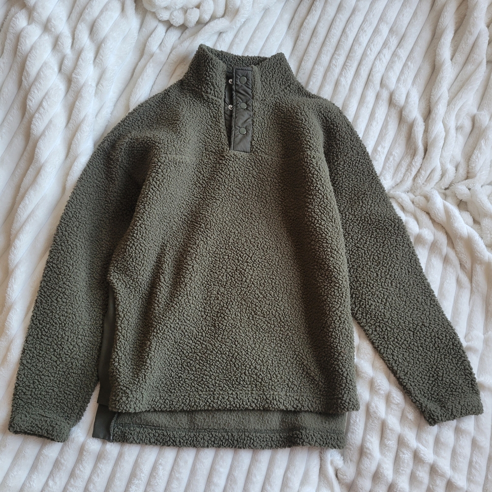 Cozy Olive Green Crewneck Sweater